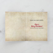 Funny American Gothic Christmas Fruitcake Feiertagskarte (Innenseite)