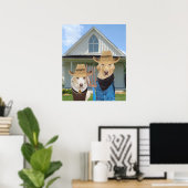 Funny American Gothic Labrador Poster (Heimbüro)