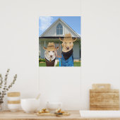 Funny American Gothic Labrador Poster (Küche)