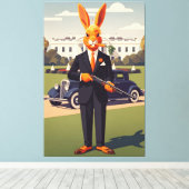 Funny American Leinwanddruck (Insitu (Holzboden))