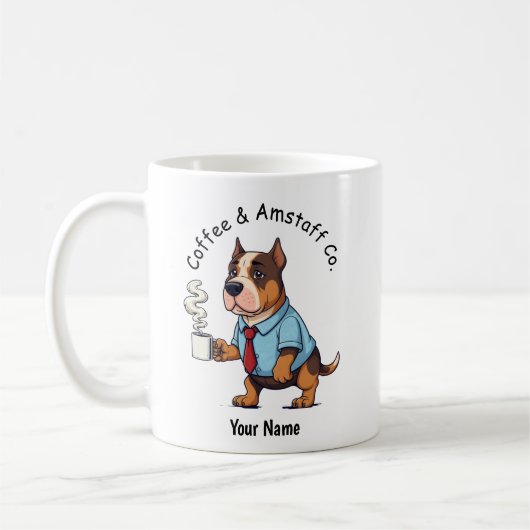 Funny American Staffordshire Business Suit Coffee Kaffeetasse (Links)