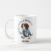 Funny American Water Spaniel Business Suit Coffee Kaffeetasse (Links)