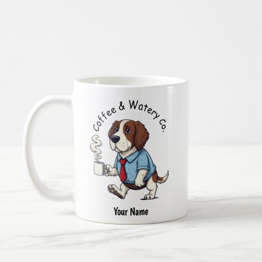 Funny American Water Spaniel Business Suit Coffee  Kaffeetasse (Links)
