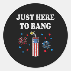 Funny Amerikanische Unabhängigkeitstag 4. Juli bin Runder Aufkleber