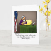 Funny Amerikanische Unabhängigkeitstag Grußkarte Karte (Gelbe Blume)