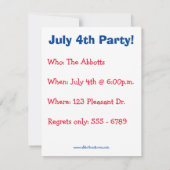 Funny Amerikanische Unabhängigkeitstag Party Einla Einladung (Rückseite)