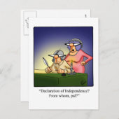 Funny Amerikanische Unabhängigkeitstag Spaß Postca Ankündigungspostkarte (Vorne/Hinten)