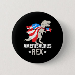 Funny Amerisaurus Rex Dinosaur Unabhängigkeitstag  Button