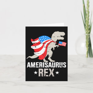 Funny Amerisaurus Rex Dinosaur Unabhängigkeitstag  Karte