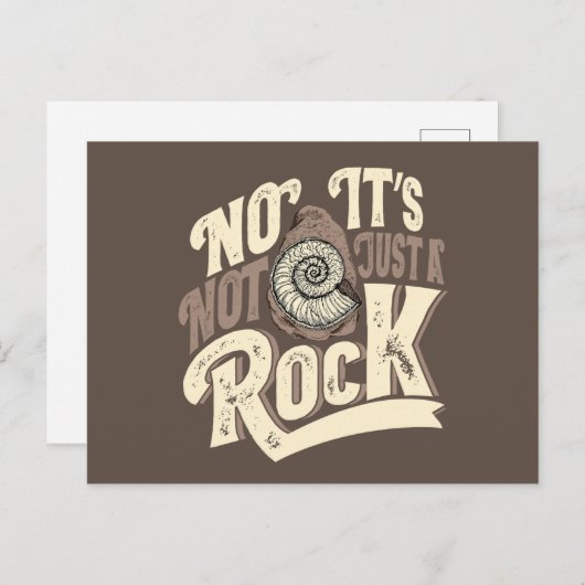 Funny Ammonites Fossilien Hunter Quote Postkarte (Vorne/Hinten)