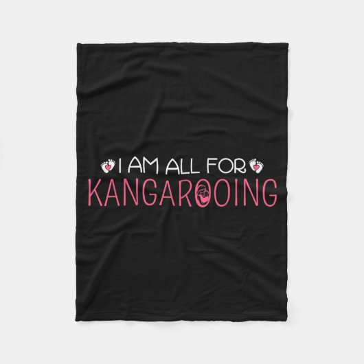 Funny & Cute I Am All For Kangarooing - Nicu N Fleecedecke (Vorderseite)