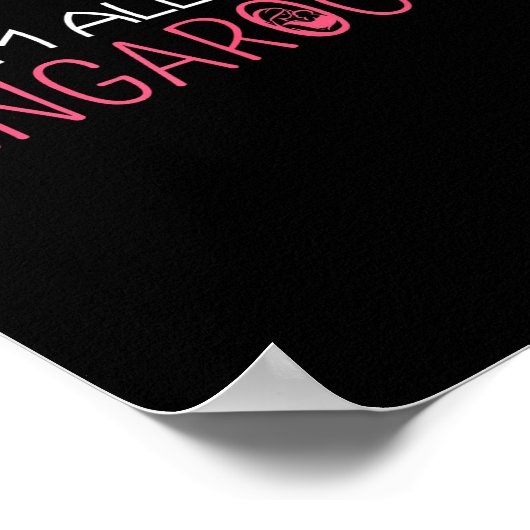 Funny & Cute I Am All For Kangarooing - Nicu N Poster (Ecke)