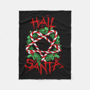Funny &amp; einzigartig Hail Santa Candy Cane Weih Fleecedecke