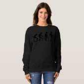 Funny Amputee Geschenk Prothetische Evolution Nied Sweatshirt (Vorne ganz)