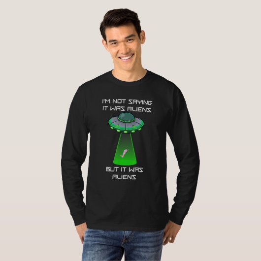 Funny Amputee Leg Foot Amputation UFO Alien Abduct T-Shirt (Vorne ganz)