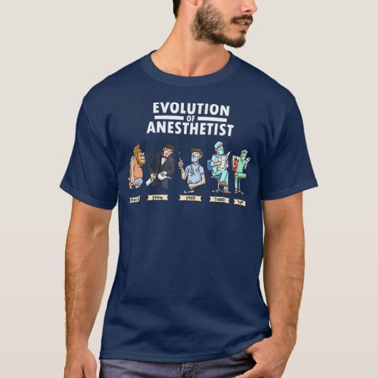 Funny Anästhesie Evolution Anästhesie Geschenk T-Shirt (Vorderseite)