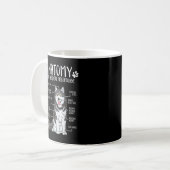 Funny Anatomy Alaskan Malamute Dog Lover  Kaffeetasse (Vorderseite Links)