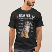 Funny Anatomy Australian Shepherd Dog Lover Aussie T-Shirt (Vorderseite)