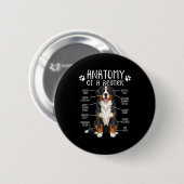 Funny Anatomy Bernese Mountain Dog Cute Berner Lov Button (Vorne & Hinten)