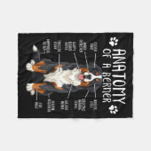 Funny Anatomy Bernese Mountain Dog Cute Berner Lov Fleecedecke (Vorderseite (Horizontal))