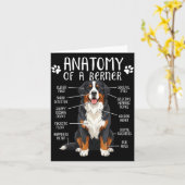 Funny Anatomy Bernese Mountain Dog Cute Berner Lov Karte (Gelbe Blume)