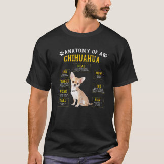 Funny Anatomy Chihuahua Geschenke für Frauen Männe T-Shirt