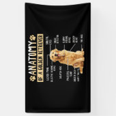 Funny Anatomy Golden Retriever Dog Lover Geschenk Banner (Vertikal)