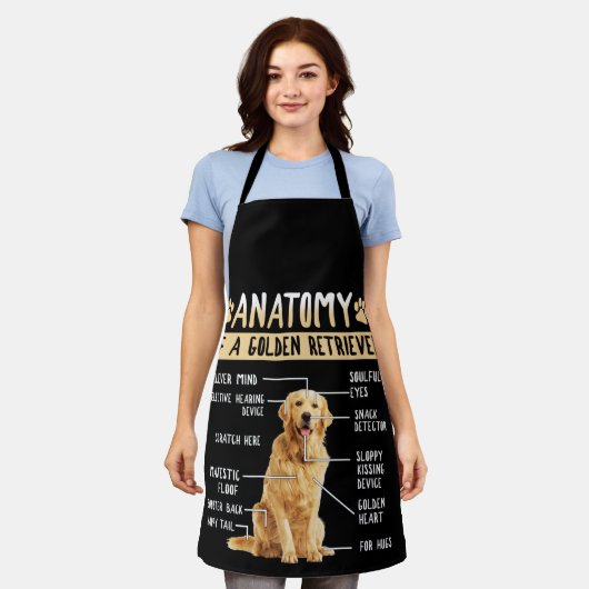 Funny Anatomy Golden Retriever Dog Lover Gift Schürze (Getragen)