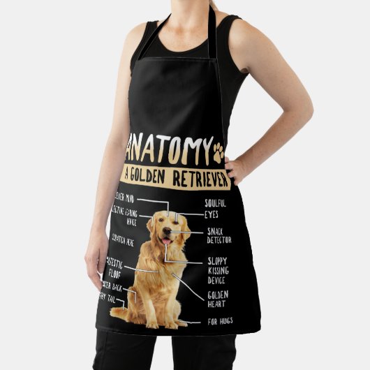Funny Anatomy Golden Retriever Dog Lover Gift Schürze (InSitu)