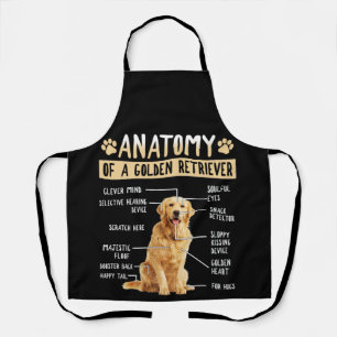 Funny Anatomy Golden Retriever Dog Lover Gift Schürze