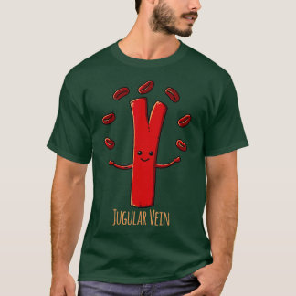 Funny Anatomy Jugular Vein Nurse Doktor Medizin T-Shirt