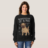 Funny Anatomy Mops Hund Mops Lover Sweatshirt (Vorne ganz)