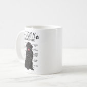 Funny Anatomy Newfoundland Dog Cute Newfie Lover Kaffeetasse (Vorderseite Links)