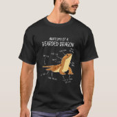Funny Anatomy of a Barted Dragon Pet Reptile T-Shirt (Vorderseite)