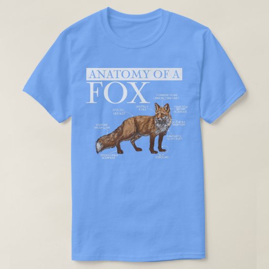 Funny Anatomy of a Fo, Niedlich Funny Animal Lover T-Shirt (Design vorne)