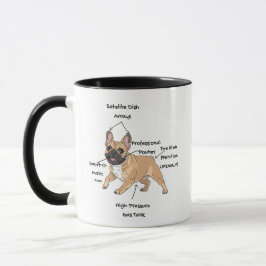 Funny Anatomy of a French Bulldog Illustration Tasse