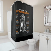 Funny Anatomy of a Newfundland Hunde Duschvorhang (Beispiel)