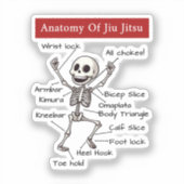 Funny Anatomy of Jiu Jitsu Submissions Technique Aufkleber (Vorderseite)