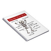 Funny Anatomy of Jiu Jitsu Submissions Technique Notizblock (Rechte Seite)