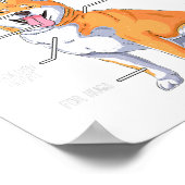 Funny Anatomy Shiba Inu Dog Lover Gift Poster (Ecke)