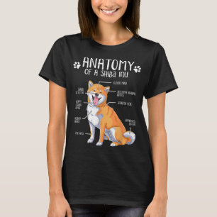 Funny Anatomy Shiba Inu Dog Lover T-Shirt