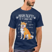 Funny Anatomy Shiba Inu Dog Lover T-Shirt (Vorderseite)