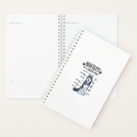 Funny Anatomy Siberian Husky Dog Lover Geschenk Planer (Anzeige)