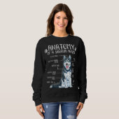 Funny Anatomy Siberian Husky Dog Lover Sweatshirt (Vorne ganz)