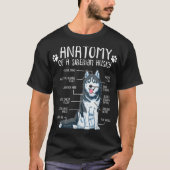 Funny Anatomy Siberian Husky Dog Lover T-Shirt (Vorderseite)