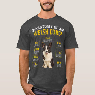 Funny Anatomy Welsh Corgi Geschenke für Frauen Män T-Shirt