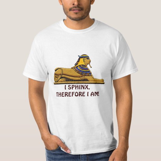 Funny Ancient Egyptian Sphinx Joke Design T-Shirt (Vorderseite)