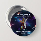 Funny Ancient UFO Annunaki Alien Button (Vorne & Hinten)