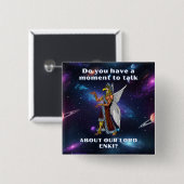 Funny Ancient UFO Annunaki Alien Button (Vorne & Hinten)