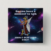 Funny Ancient UFO Annunaki Alien Button (Vorderseite)